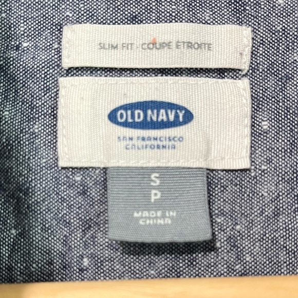 Old Navy Blue Button-Down Chambray Shirt - Men’s Size S - Picture 10 of 10